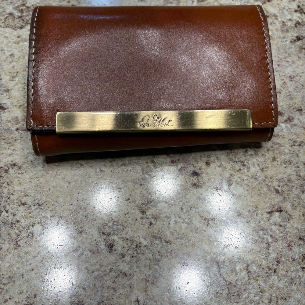 Patricia Nash Cametti brown leather wallet